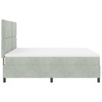 Lit à ressort vidaXL avec matelas et lumière LED Gris clair 180x200 cm Velours