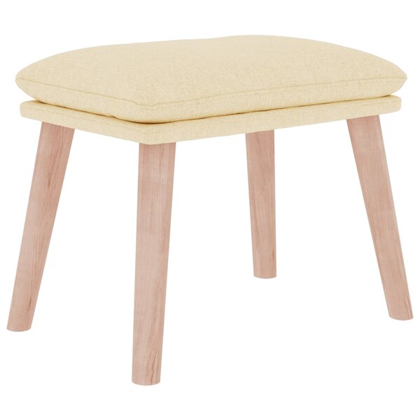 vidaXL Repose-pied Crème 45x29 5x35 cm Tissu