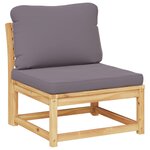vidaXL Salon de jardin avec coussins 5 Pièces Bois d'acacia solide