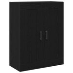 vidaXL Buffet en chêne noir 69.5x34x180 cm en bois d'ingénierie