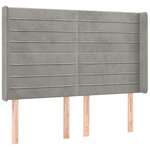 vidaXL Sommier à lattes de lit matelas et LED Gris clair 140x200 cm