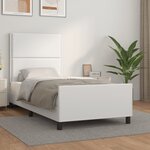 vidaXL Cadre de lit sans matelas blanc 90x190 cm similicuir