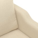 vidaXL Canapé à 2 places Crème 140 cm Tissu