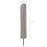 Madison Housse pour parasol sur pied 55x250 cm Gris