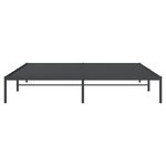 vidaXL Cadre de lit métal noir 200x200 cm