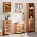 vidaXL Ensemble de meubles de salle de bain 5 Pièces bois massif de noyer