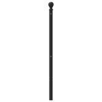 vidaXL Tête de lit métal noir 160 cm