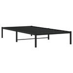 vidaXL Cadre de lit métal noir 100x190 cm