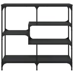 vidaXL Table console noir 103x32x95 cm bois d'ingénierie