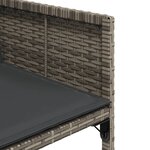 vidaXL Ensemble à manger de jardin 9 Pièces coussins gris résine tressée