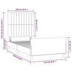vidaXL Cadre de lit avec tête de lit Bleu foncé 100x200 cm Velours