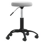 vidaXL Chaise pivotante de bureau Gris clair Velours