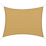 Voile d'ombrage toile solaire rectangulaire 6L x 4l m HDPE jaune