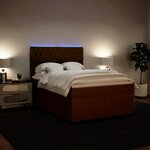 vidaXL Sommier à lattes de lit avec matelas Rose 140x200 cm Velours