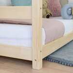 Lit cabane enfant TERY 140 x 200 rose pastel