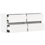 vidaXL Meuble TV mural avec lumières LED blanc 100x31x45 cm