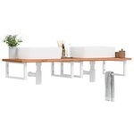 vidaXL Supports d'étagères pour lavabo 2 Pièces blanc rectangulaire acier