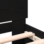 vidaXL Cadre de Lit avec Tête de Lit Chêne Noir 180x200 cm Bois Reconstitué