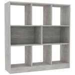 vidaXL Bibliothèque Gris béton 97 5x29 5x100 cm Bois d'ingénierie