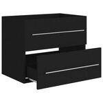 vidaXL Armoire d'évier Noir 60x38 5x48 cm Aggloméré