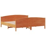 vidaXL Cadre de lit sans matelas cire marron 200x200cm bois pin massif
