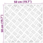 vidaXL Plaques en Aluminium à Motif Damier 2 Pièces Antidérapantes 50x50 cm