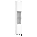 vidaXL Ensemble de meubles salle de bain 3 Pièces blanc bois d'ingénierie