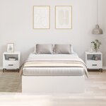 Cadre de lit de rangement vidaXL Blanc 120x190 cm