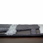 Tapis rond - motifs géométriques - noir - Ø 160 cm