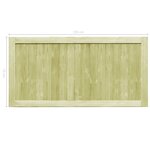 vidaXL Portillons de jardin 2 Pièces Bois de pin imprégné 300x75 cm