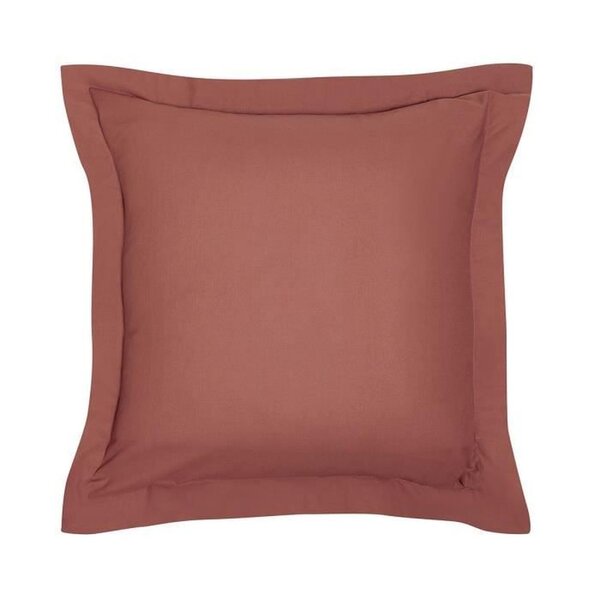 Taie d'oreiller - 63 x 63+5 cm uni - Terracotta