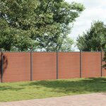 vidaXL Panneau de clôture marron 1218x186 cm WPC