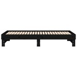 vidaXL Lit coulissant sans matelas noir 2x(100x200) cm