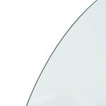 vidaXL Plaque de verre de cheminée Demi-rond 1000x500 mm