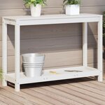 vidaXL Table de rempotage avec étagère 108x35x75 cm bois massif de pin