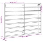 vidaXL Armoire à vitrine chêne sonoma 100x8 5x75 cm bois d'ingénierie