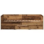 vidaXL Lit d'appoint rustique Bois ancien Bois d'ingénierie 90 x 200 cm