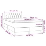 vidaXL Sommier à lattes de lit et matelas Gris clair 120x200cm Velours