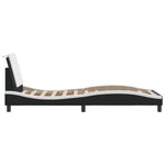 vidaXL Cadre de lit avec LED sans matelas noir et blanc 100x200 cm