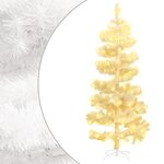 vidaXL Arbre de Noël hélicoïdal pré-éclairé et support blanc 150cm PVC
