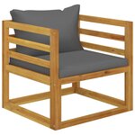 Salon de jardin meuble d'extérieur ensemble de mobilier 6 pièces avec coussin bois d'acacia solide 02_0016620