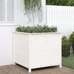 vidaXL Jardinière blanc 82 5x82 5x78 cm bois massif de pin