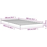 vidaXL Cadre de lit 100x200 cm bois de pin massif