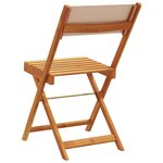 vidaXL Chaises de jardin pliantes lot de 6 taupe tissu et bois massif