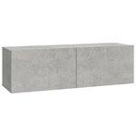 vidaXL Ensemble de meubles TV 5 Pièces Gris béton Bois d'ingénierie