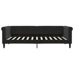 vidaXL Lit de jour avec matelas noir 90x200 cm velours
