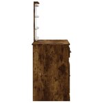 vidaXL Coiffeuse avec lumières LED chêne fumé 90x42x132 5 cm