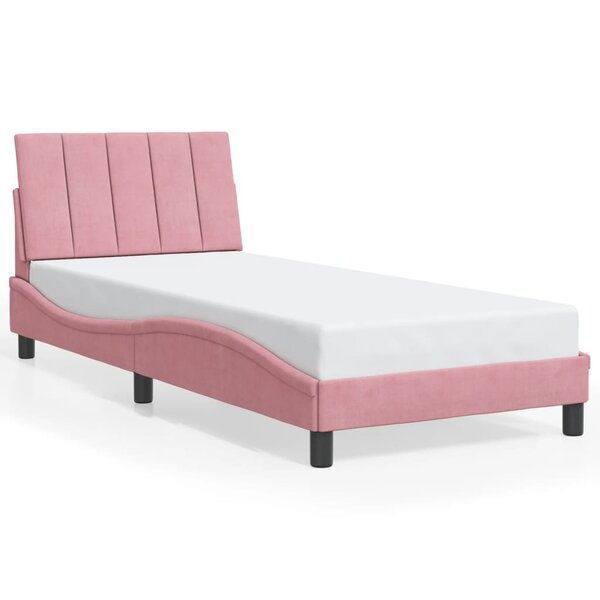 vidaXL Cadre de lit sans matelas rose 80x200 cm velours