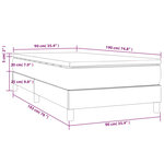 vidaXL Sommier à lattes de lit et matelas Crème 90x190 cm Tissu