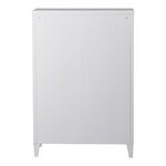 Casier de bureau armoire meuble de rangement pour bureau atelier chambre acier de bureau métallique à 2 portes 110 x 75 x 33 cm blanc 03_0006334
